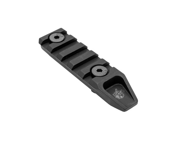 5-Slot Picatinny Rail Sections – Black Aluminum, MLOK Mount System Compatible